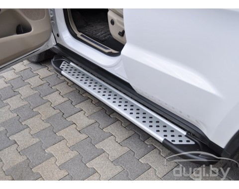 Пороги алюминиевые "Artemis" для Grand Cherokee (2011-...).